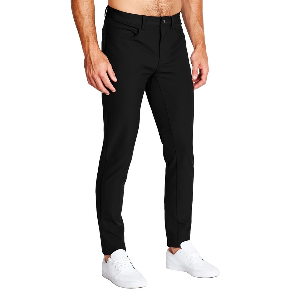 State and Liberty Athletic Fit Stretch Tech Chino - Black (33 waist / 30 L)